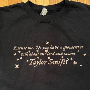 Hanes Black Taylor Swift Graphic Sweatshirt Swifties Taylor’s Version